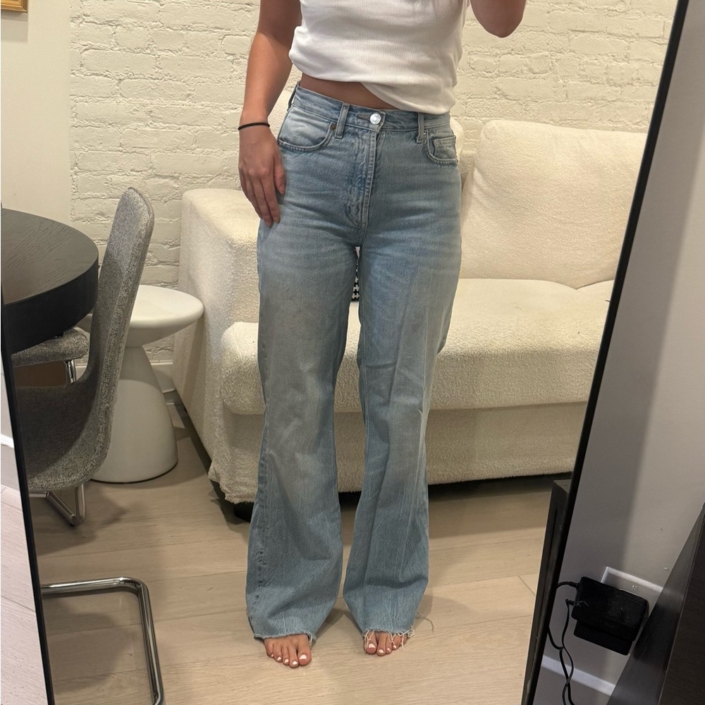 Zara Light Blue Flare Jeans